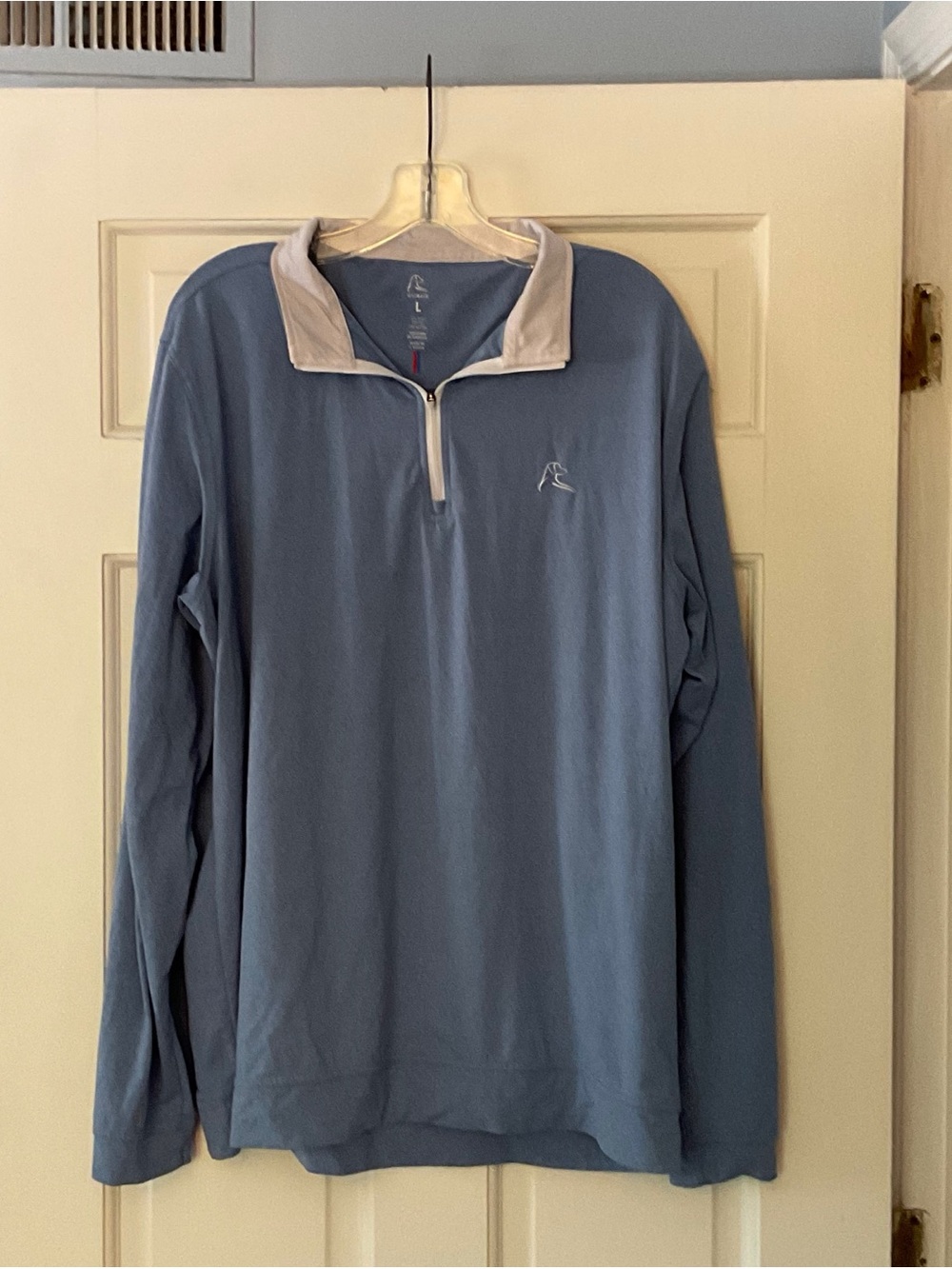 Rhoback Q-Zip Quarter Zip Performance Pullover Top Blue Men’s Large Golf Sports